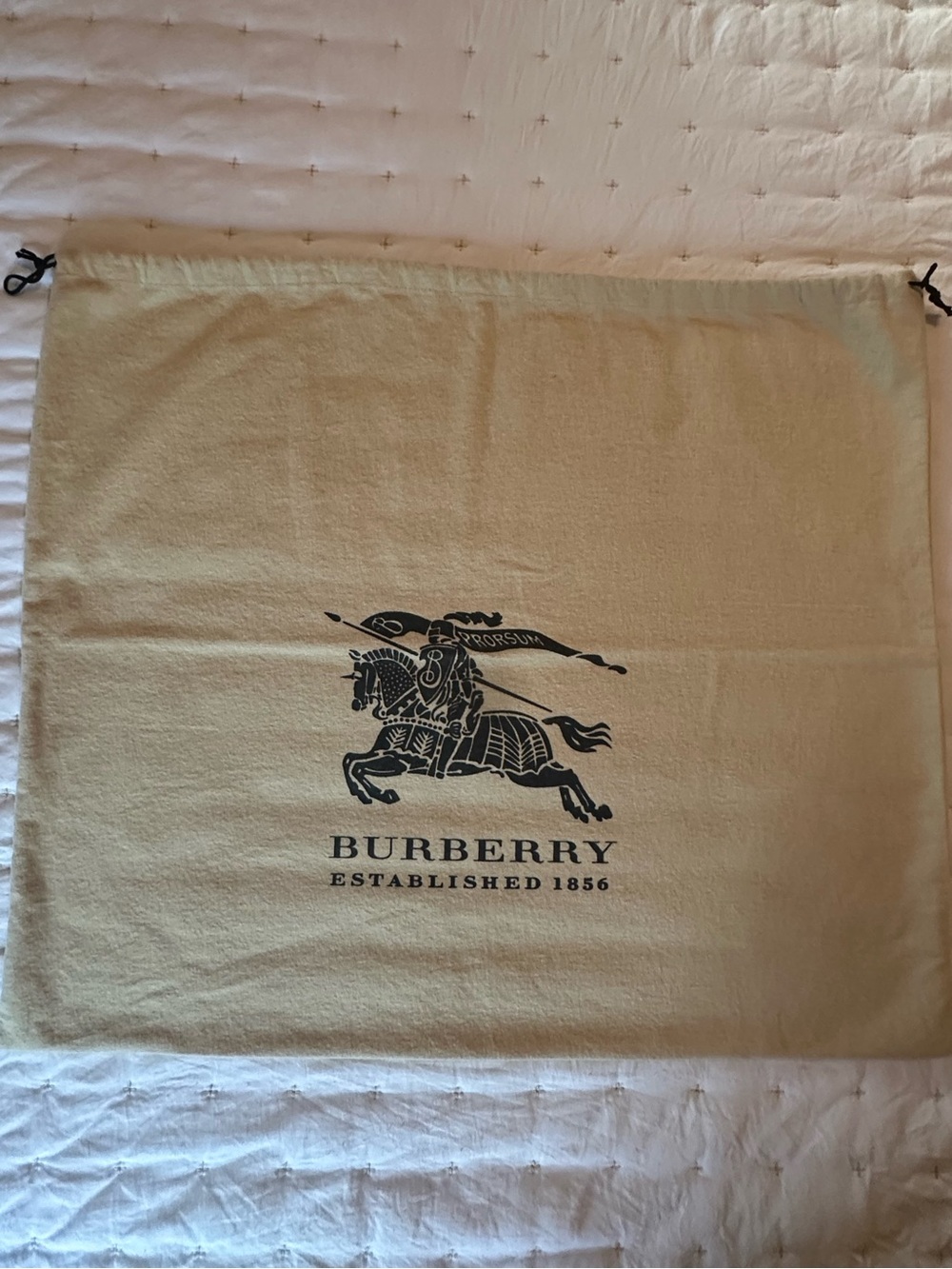 Authentic Burberry Large Drawstring Dust Bag Cover